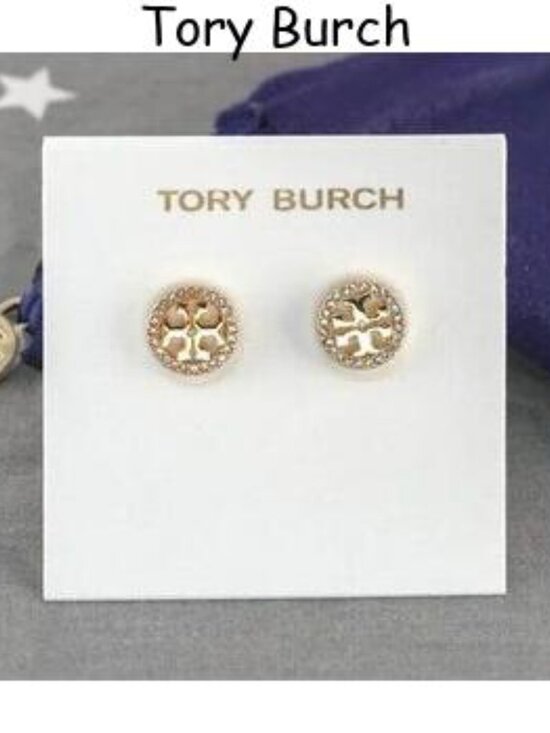 16217033_33712481_600.jpg Tory Burch Miller Pav?? Stud Earrings in Gold